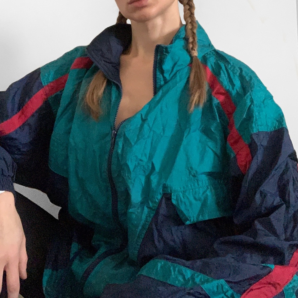 Vintage 90s Lavon Colorblock Windbreaker